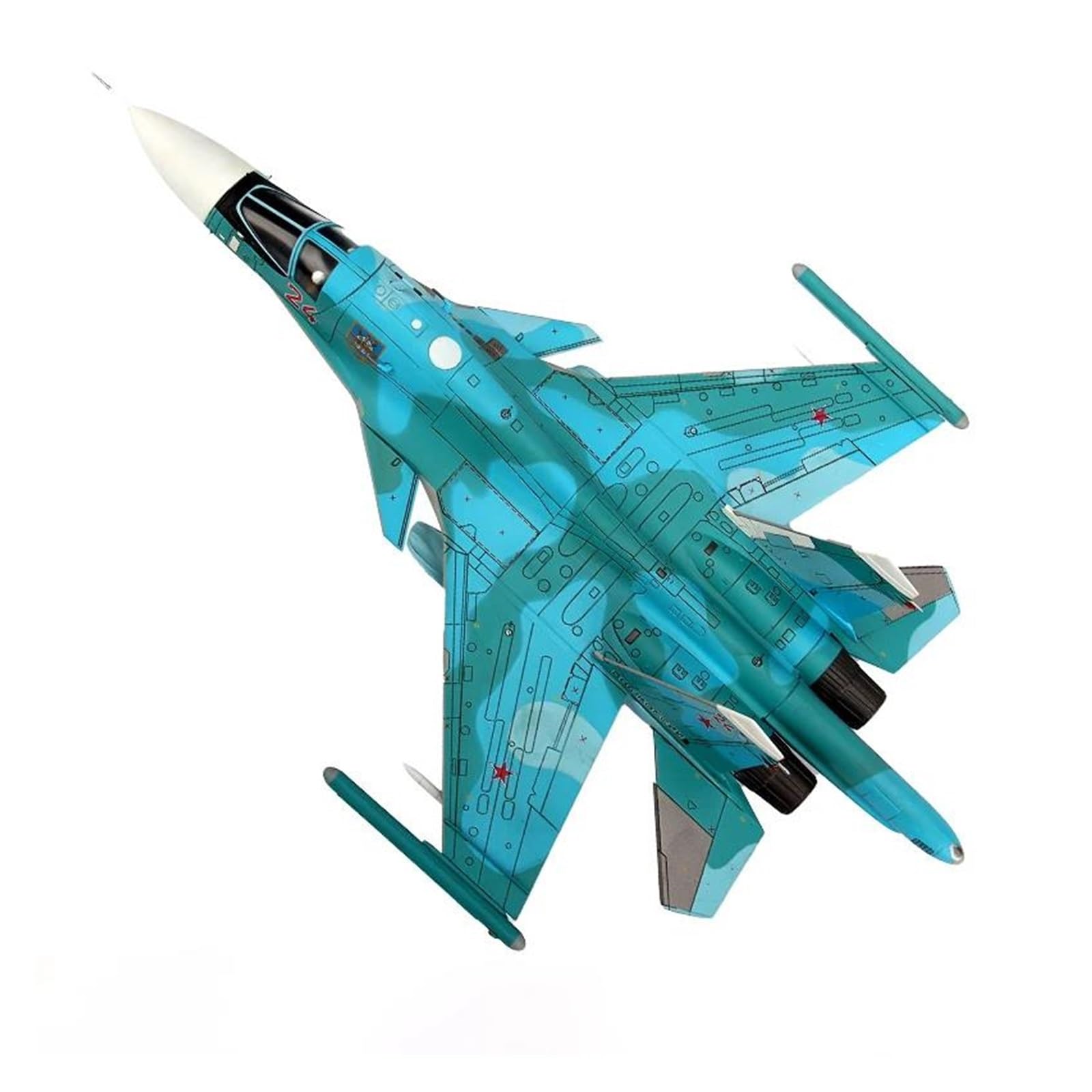 Amazon | 金属製飛行機模型 1:72スケール SU-34 ロシア空軍 ダイ
